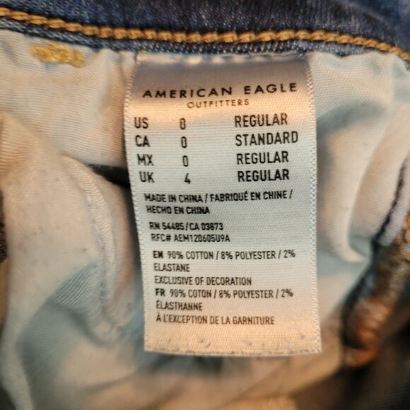 American Eagle Jeans 0 R Next Level Stretch Super Hi Rise Jegging Ripped - Picture 6 of 11